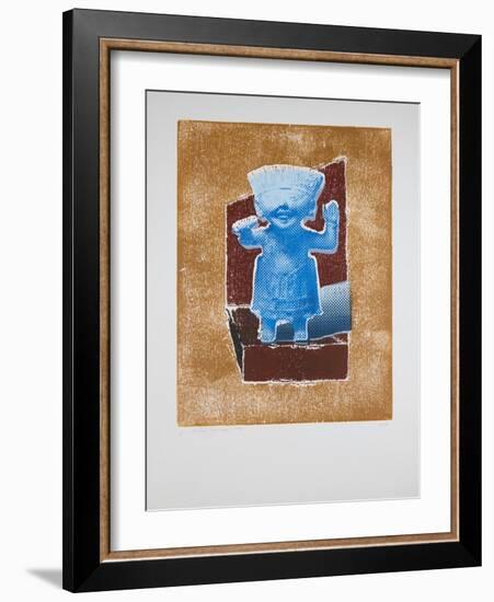 Invisible Room Nº4, 2019 (Woodcut and Silkscreen)-Guilherme Pontes-Framed Giclee Print