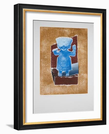 Invisible Room Nº4, 2019 (Woodcut and Silkscreen)-Guilherme Pontes-Framed Giclee Print