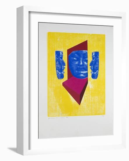 Invisible Room Nº6, 1St Edition, 2019 (Woodcut and Silkscreen)-Guilherme Pontes-Framed Giclee Print