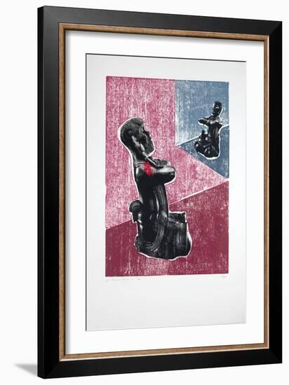 Invisible Room Nº7, Megalomania, 2019 (Woodcut and Silkscreen)-Guilherme Pontes-Framed Giclee Print