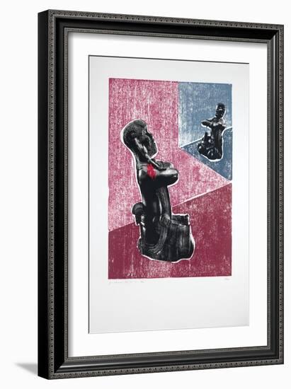 Invisible Room Nº7, Megalomania, 2019 (Woodcut and Silkscreen)-Guilherme Pontes-Framed Giclee Print