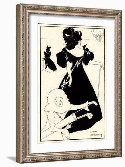 Invitation Card for the Opening of the Golf Club, 1894-Aubrey Beardsley-Framed Giclee Print