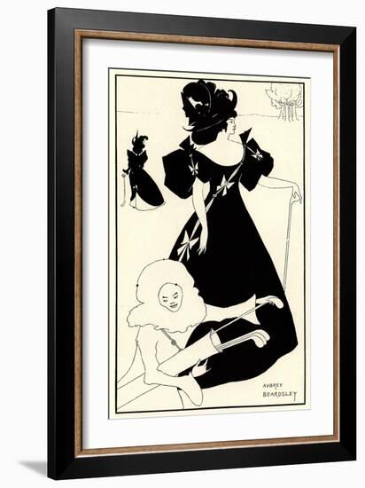 Invitation Card for the Opening of the Golf Club, 1894-Aubrey Beardsley-Framed Giclee Print