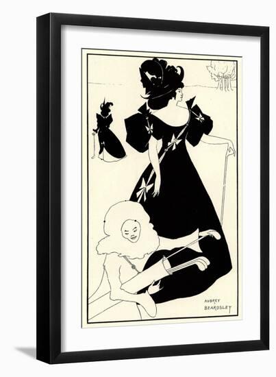 Invitation Card for the Opening of the Golf Club, 1894-Aubrey Beardsley-Framed Giclee Print