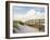 Inviting Boardwalk through the Sand Dunes on a Beautiful Beach in the Early Morning. Beautiful Puff-forestpath-Framed Photographic Print