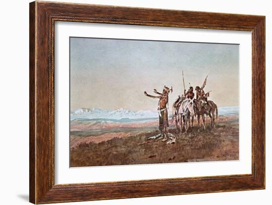 Invocation to the Sun, 1922-Charles Marion Russell-Framed Giclee Print