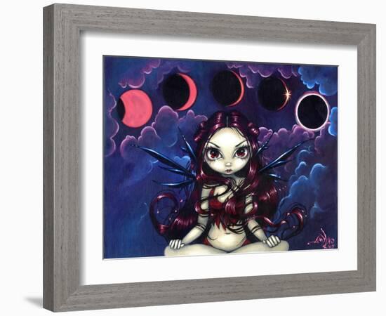 Invoking the Eclipse - Moon Fairy-Jasmine Becket-Griffith-Framed Art Print