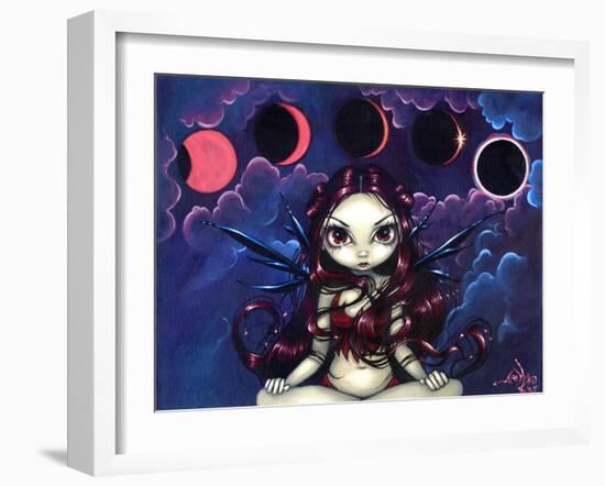 Invoking the Eclipse - Moon Fairy-Jasmine Becket-Griffith-Framed Art Print