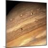 Io and Europa over Jupiter-Michael Benson-Mounted Photographic Print