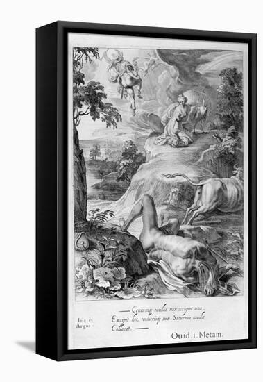 Io Changed into a Cow: Mercury Cuts Off Argus' Head, 1655-Michel de Marolles-Framed Premier Image Canvas