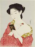 A Woman Powdering Her Neck-Ioki Bunsai-Giclee Print