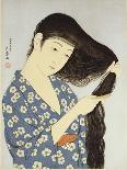 A Woman Powdering Her Neck-Ioki Bunsai-Giclee Print