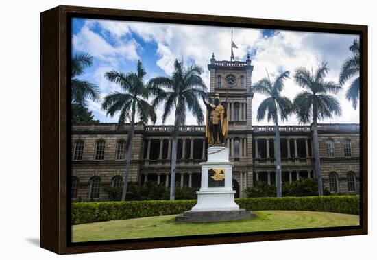 Iolani Palace, Honolulu, Oahu, Hawaii, United States of America, Pacific-Michael-Framed Premier Image Canvas