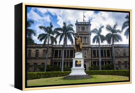 Iolani Palace, Honolulu, Oahu, Hawaii, United States of America, Pacific-Michael-Framed Premier Image Canvas