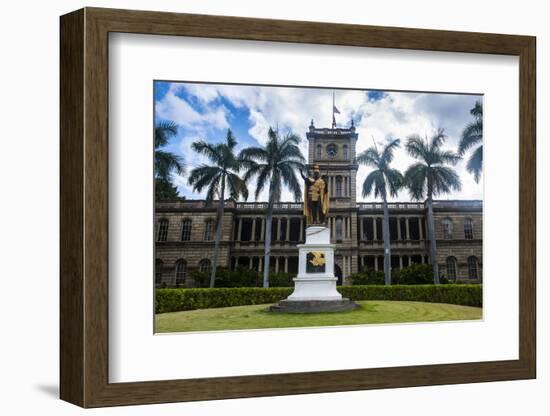 Iolani Palace, Honolulu, Oahu, Hawaii, United States of America, Pacific-Michael-Framed Photographic Print