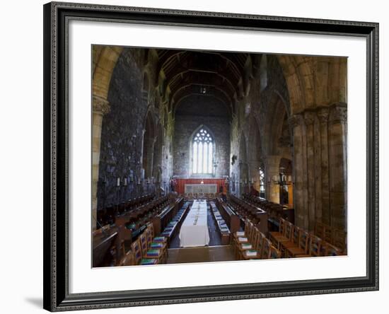 Iona Abbey, Inside the Church, Isle of Iona, Scotland, United Kingdom, Europe-Patrick Dieudonne-Framed Photographic Print