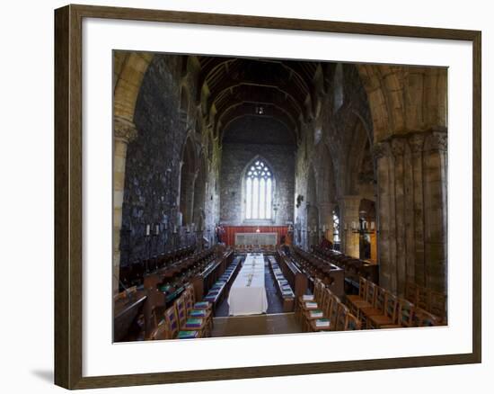 Iona Abbey, Inside the Church, Isle of Iona, Scotland, United Kingdom, Europe-Patrick Dieudonne-Framed Photographic Print