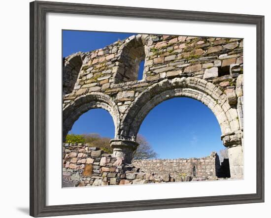 Iona Nunnery, Nave Arcades in the Nunnery Church, Iona, Inner Hebrides, Scotland-Patrick Dieudonne-Framed Photographic Print