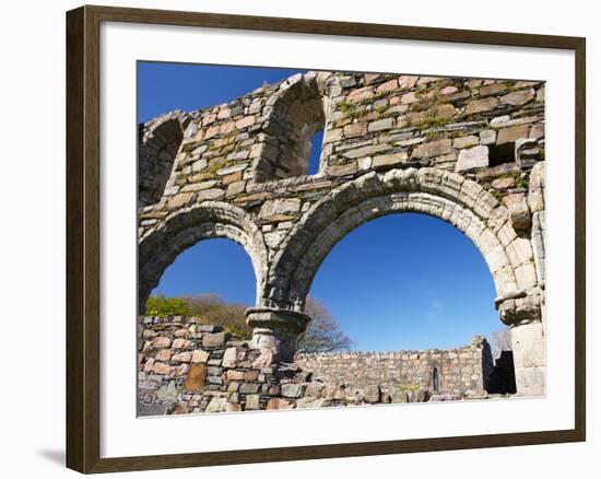 Iona Nunnery, Nave Arcades in the Nunnery Church, Iona, Inner Hebrides, Scotland-Patrick Dieudonne-Framed Photographic Print