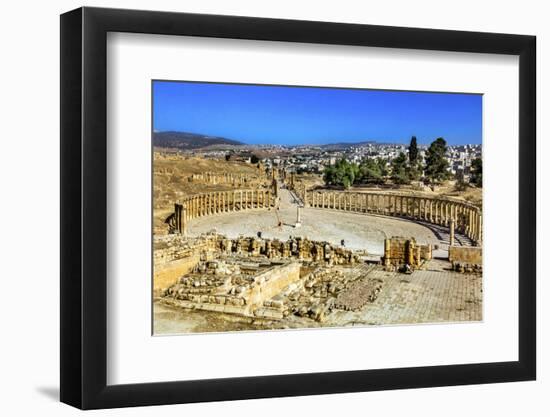 Ionic Columns, Oval Plaza, Roman City, Jerash, Jordan.-William Perry-Framed Photographic Print