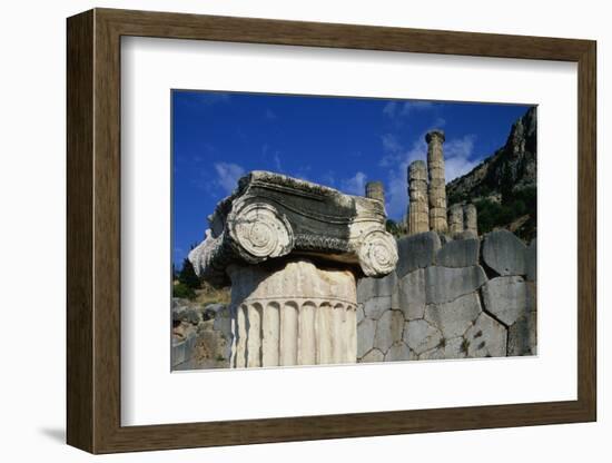 Ionic Marble Column Below Temple of Apollo-Paul Souders-Framed Photographic Print