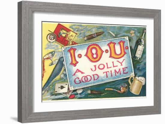 Iou a Jolly Good Time-null-Framed Giclee Print