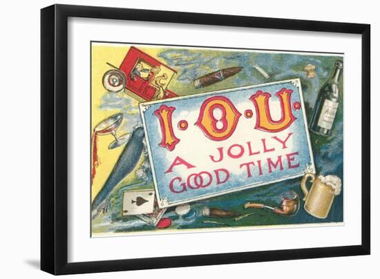 Iou a Jolly Good Time-null-Framed Giclee Print