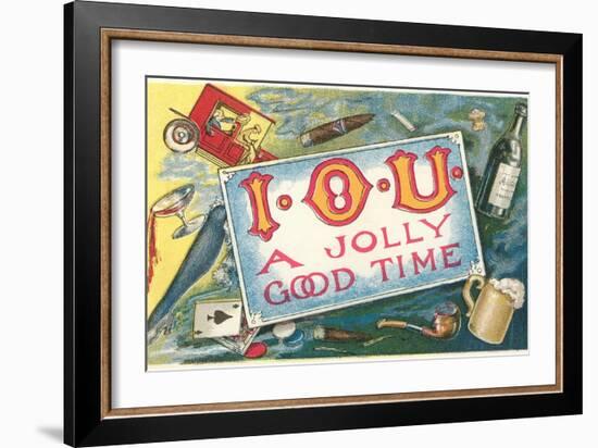 Iou a Jolly Good Time-null-Framed Giclee Print