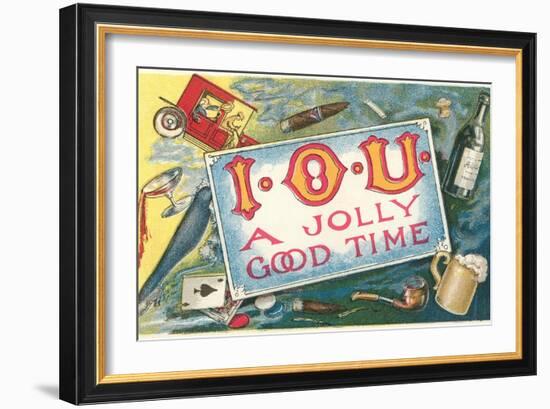 Iou a Jolly Good Time-null-Framed Giclee Print