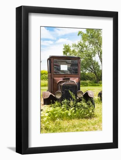 Iowa, Missouri Valley Antiques Mall, rusty antique car-Alison Jones-Framed Photographic Print