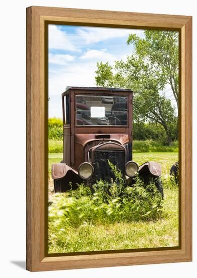 Iowa, Missouri Valley Antiques Mall, rusty antique car-Alison Jones-Framed Premier Image Canvas