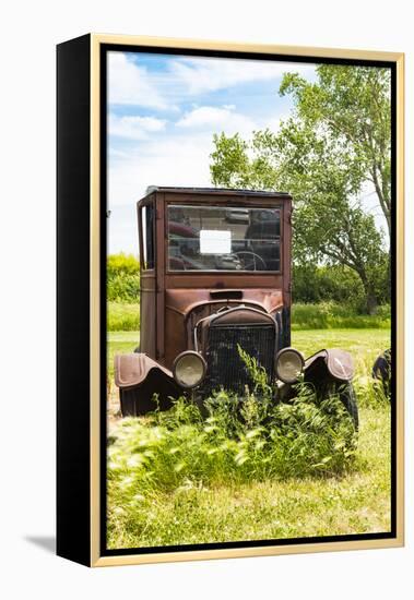 Iowa, Missouri Valley Antiques Mall, rusty antique car-Alison Jones-Framed Premier Image Canvas