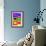 Iowa Pop Art Map 2-NaxArt-Framed Art Print displayed on a wall