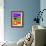 Iowa Pop Art Map 2-NaxArt-Framed Art Print displayed on a wall