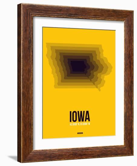 Iowa Radiant Map 3-NaxArt-Framed Art Print