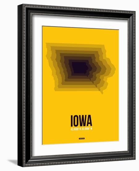 Iowa Radiant Map 3-NaxArt-Framed Art Print