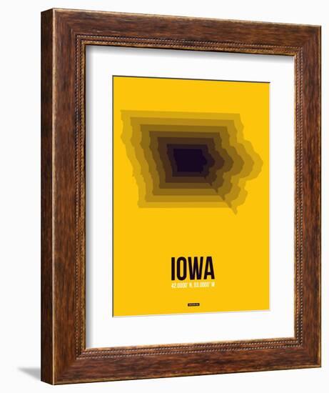 Iowa Radiant Map 3-NaxArt-Framed Art Print