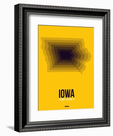 Iowa Radiant Map 3-NaxArt-Framed Art Print