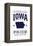 Iowa State Pride - Blue on White-Lantern Press-Framed Stretched Canvas