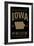 Iowa State Pride - Gold on Black-Lantern Press-Framed Art Print