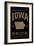 Iowa State Pride - Gold on Black-Lantern Press-Framed Art Print