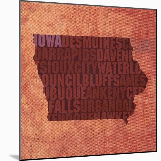 Iowa State Words-David Bowman-Mounted Giclee Print