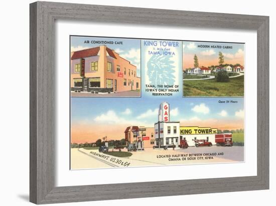 Iowa Tourist Amenities-null-Framed Art Print