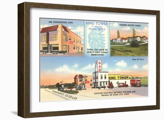 Iowa Tourist Amenities-null-Framed Art Print