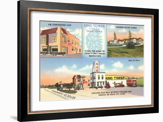 Iowa Tourist Amenities-null-Framed Art Print