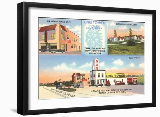 Iowa Tourist Amenities-null-Framed Art Print