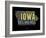 Iowa Word Cloud 1-NaxArt-Framed Art Print