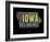 Iowa Word Cloud 1-NaxArt-Framed Art Print