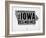 Iowa Word Cloud 2-NaxArt-Framed Art Print