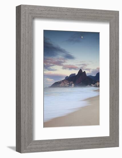 Ipanema Beach at Dawn, Rio De Janeiro, Brazil-Ian Trower-Framed Photographic Print